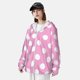 thumbnail image 3 of Fotbe Pink And White Polka Dot Chaqueta con Protección Solar UPF 50+ para Hombre y Mujer, Camisa con Capucha y Bolsillos-Large, 3 of 7