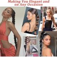 thumbnail image 3 of HSHDLDF 26 Inch Long DIY Braided Ponytail Extension,Elastic Tie Straight Sleek Wrap Around Braid Hair Rui Yok Extensions Ponytail Natural Soft Synthetic Hair Piece for Women, 3 of 7