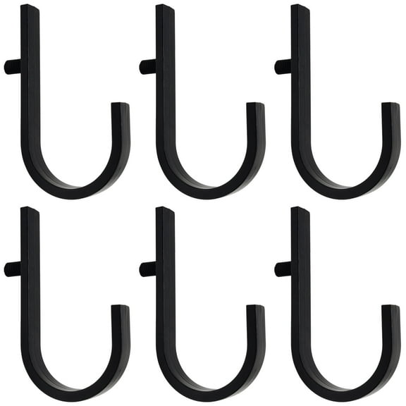 6 PCS J-Shape Tool Hooks, Compatible with Suncast Craftsman Shed Wall, Screw-On Plastic Hanging Hooks for Garage Garden & Shed Organization, Easy Install Storage Solution
