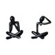 thumbnail image 1 of Escultura de figura abstracta, estatua decorativa de pensador, figura coleccionable, adorno moderno para sala de estar, estantería, escritorio, decora, 1 of 8