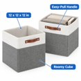 Fabric Cube Storage Bins, Foldable 12x12x12 Storage Baskets with ...