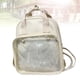 thumbnail image 2 of EeaseMX Mochila escolar de PVC, bolso bandolera de color caramelo, mochila de viaje para niñas y mujeres (beige), 2 of 7