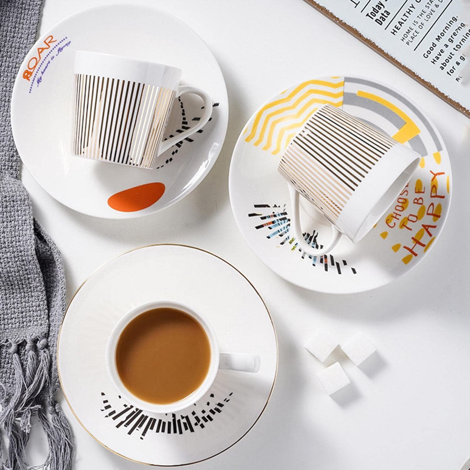 Horse Coffee Mug - Dynamic Rotating Mirror Cup Set for Cappuccino, Espresso, Tea & Coffee