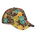 thumbnail image 3 of Balery Baseball Cap Adjustable Size for Running Workouts and Outdoor Activities All Seasons Dad Hat(Robot and Monsters), 3 of 9