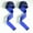 Blue, variant on Hard Pull Wrist Lifting Straps Grips Band-Deadlift Straps with Neoprene Cushioned Wrist Padded - blue