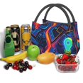 thumbnail image 3 of Easygdp Neon City Map Bolsa de Almuerzo Insulada Reutilizable, Bolsa de Mano y Bandolera para Oficina, Trabajo, Viajes, 3 of 6