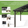 thumbnail image 4 of YODOLLA 14.5x12ft Outdoor Wooden Gazebo,Grill Pergola Gazebo Clearance Hard-Top Gazebo for Patios, Garden,Coffee, 4 of 6