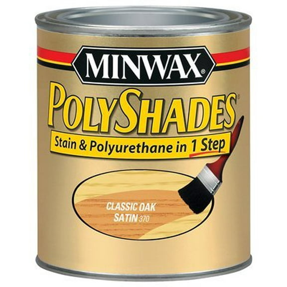 PolyShades Wood Stain and Polyurethane Finish Satin Classic Oak - Interior - 1 Qt
