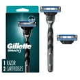 thumbnail image 1 of Gillette Mach3 Shaving Razor for Menillette 3-Blade Razor Handle for Men’s Grooming, 2 Razor Blade Refills, Razor Blades with Lubrication Strip, 1 of 18