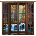 thumbnail image 3 of Forest Waterfall Shower Curtain Fall Autumn Scenic Jungle Natural Scenery Seasonal Landscape Green Trees, River, Stones Fabric Bathroom Decor Set with Hooks Create a Serene Outdoor Bathroom, 3 of 6