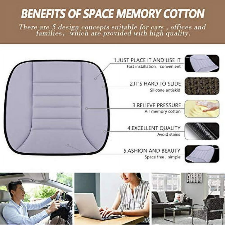 MF Microfiber Velvet Memory Foam Car Seat Cushion 4.5"x11" (12cm  x28cm) 64 Color