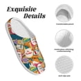 thumbnail image 5 of Wukai Retro Summer Stamp Print Women's Indoor Bedroom Slipper Slip On Shoes, Unisex House Shoes with Anti-Skid Sole for Men, Gift for Women Men-11, 5 of 7