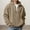Khaki, variant on Quarter Zip Pullover Men Plus Size Long Sleeve Waffle Hoodies Oversized Drop Shoulder Casual Drawstring Sweatshirt Black XXL