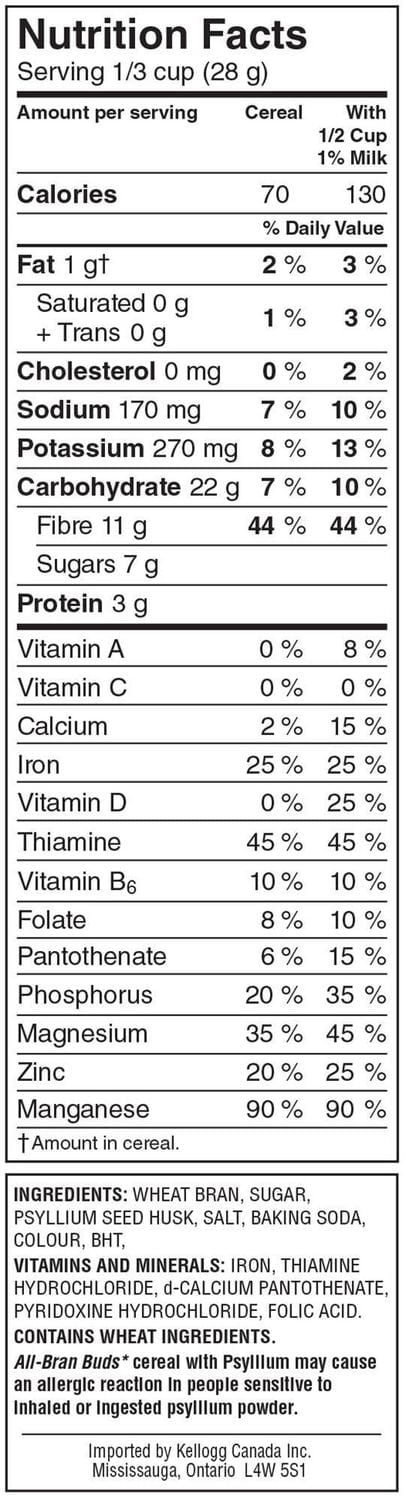 Test SKU-Céréales Kellogg's All-Bran Buds, 760 g