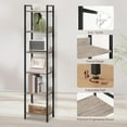 thumbnail image 5 of Bookshelf, 6-Tier Bookcase, Standing Book Shelf for Small Space, Storage Shelf Organizer, for Living Room, Bedroom, Study, Balcony, Greige and Black, 5 of 16
