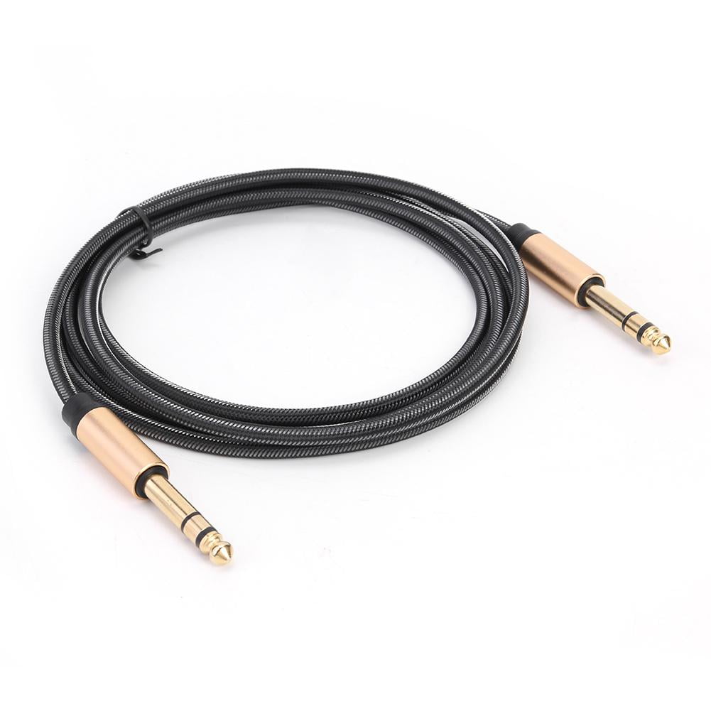 Cable de audio estéreo macho a macho Hugtrwg de 6,35 mm trenzado de ...