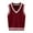 Wine, variant on Girls Boys Prepp𝗒 Sweater Vest V Neck Knitted Sweater Teen School Vest Warm Sleeveless Jacket Pullover Waistcoat 4T-14Y