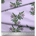 thumbnail image 2 of Soimoi Silk Fabric Leaves & Floral Block Print Fabric by The Yard 42 Inch Wide, 2 of 3