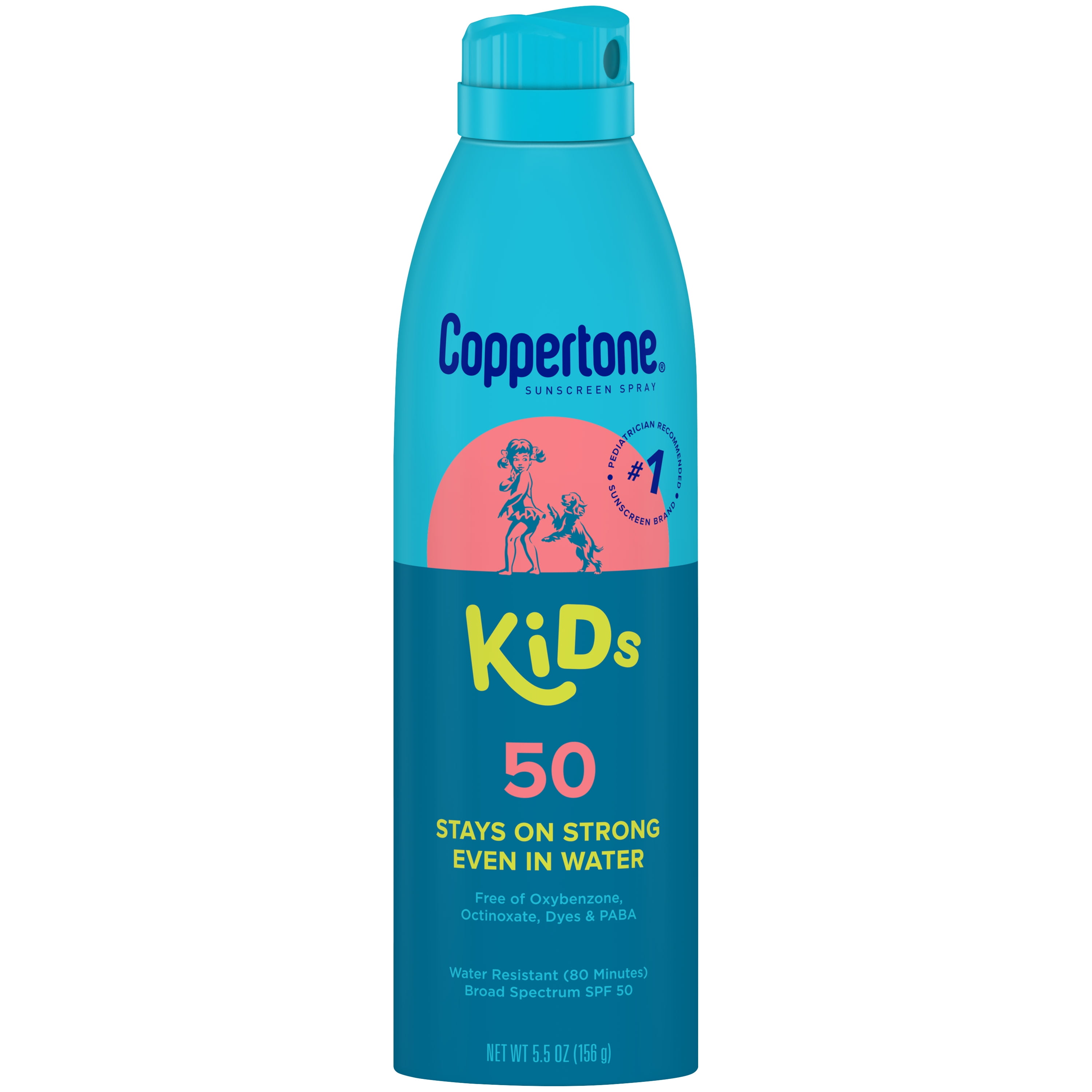 Coppertone Kids Sunscreen Spray, SPF 50 Spray Sunscreen for Kids, 5.5 Oz