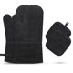 thumbnail image 5 of Manoplas de horno de silicona de algodón Guantes de barbacoa antideslizantes resistentes al calor Cocina yeacher  Guantes de cocina, 5 of 7