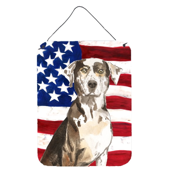 Patriotic USA Catahoula Leopard Dog Wall or Door Hanging Prints