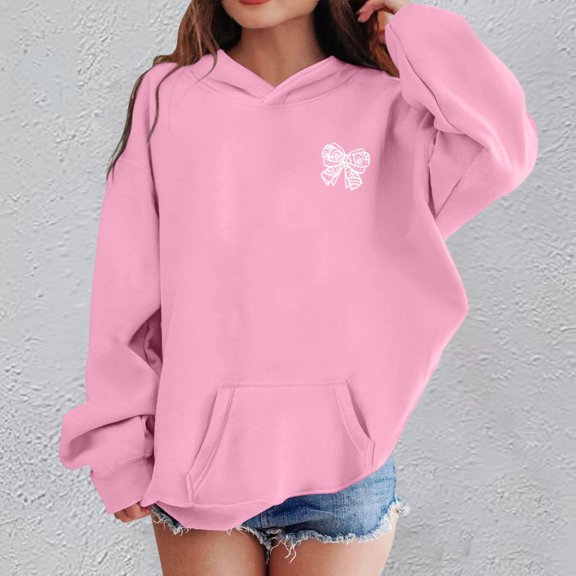 Rhuody Winter Sweatshirts For Girl Long Sleeve Cartoon Pattern Round Neck Pullover Hoodies Charm Newborn Wear 3-4 Years Pink