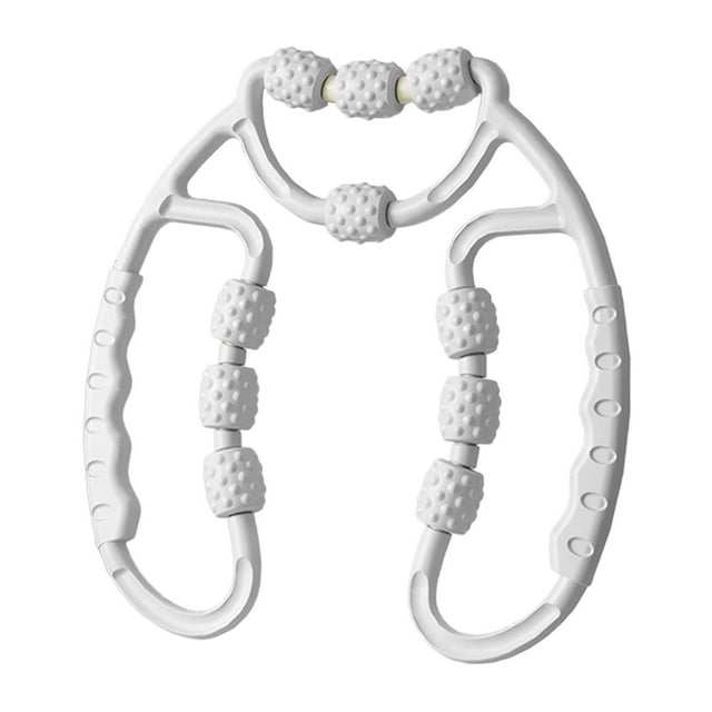Rodillo de masaje para piernas y pantorrillas, práctico y ergonómico, con abrazadera circular para muslos y pantorrillas, ideal para entrenamiento de Gris