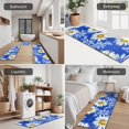 thumbnail image 5 of Blue Daisy Flower Lightblue Petals Pattern Kitchen Rugs Sets Of 3,Kitchen Runner Rugs Non Skid Washable,Decorative Kitchen Floor Mats for Kitchen,Sink,Laundry,17"x30"+ 17"x47" + 17"x59", 5 of 6