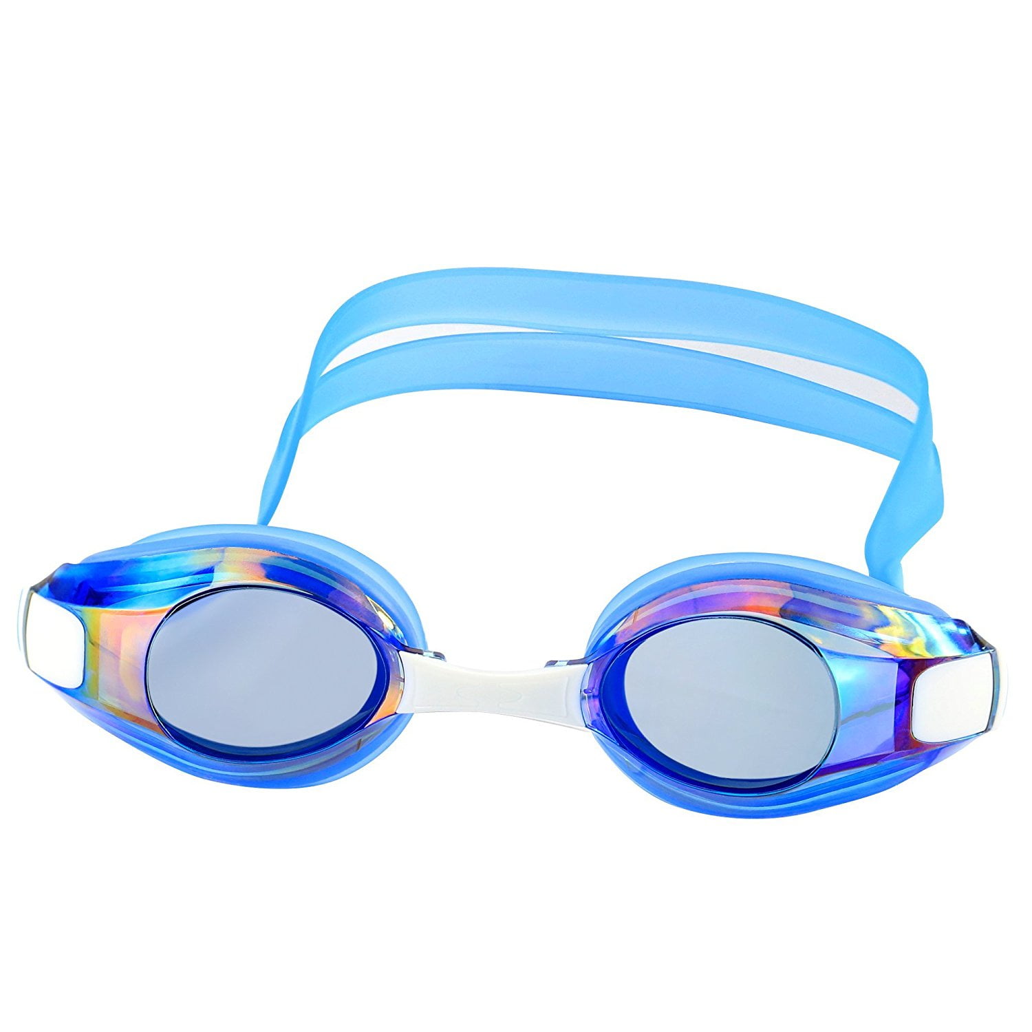 Ipow Anti-fog Mirrored Swim Swimming Goggles with Uv Protection Plating Glasses + Premium Goggles for Adult Teen Youth... by IPOW