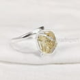 thumbnail image 2 of Natural Citrine Ring, Rough Citrine Gemstone Ring, November Birthstone, Cross Prong Band, 925 Sterling Silver, Womens Ring, Christmas, Thanksgiving, Handmade, Statement Jewelry, Rough Gemstone Jewelry, 2 of 4
