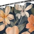 thumbnail image 3 of Pioneer Flower Floral Print Pattern Shower Curtain 72"x84" ,Bathroom Decorative Shower Curtains Set with 12 Hooks,Modern Waterproof Washable Shower Curtain, 3 of 6