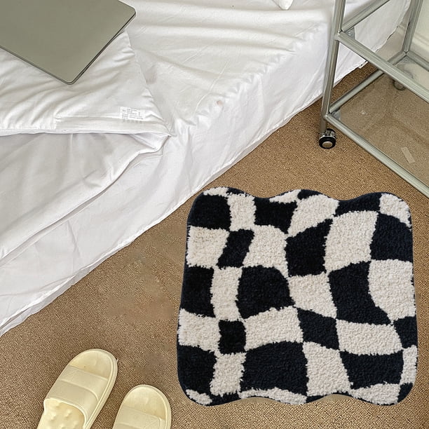 Alfombra Decorativa de Poliéster Marrón de 40 X 40 Cm, Superabsorbente y Antideslizante | Alfombra Pequeña Suave para Interiores y Exteriores, Ideal para Entrada, Lavandería, Cocina y Zona de Aliment