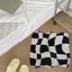 thumbnail image 2 of Alfombra de cojín decorativo súper absorbente | Pequeña alfombra moderna de poliéster | Alfombrilla antideslizante para habitación, cocina, baño, mascota | 15,7 x 15,7 pulgadas | Marrón | Decoración, 2 of 7