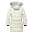 thumbnail image 6 of ZSHOW Girls' Long Quilted Winter Coat Outerwear Hood Warm Puffer Jacket(Creamy White,6/7), 6 of 9