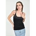 thumbnail image 1 of Top de tirantes con brillo /Juvenil, 0315 (Negro) negro M, 1 of 6