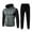 Gray, variant on Men's Sweat Suits Two-piece Men's Winter Sports Casual Fitness Suit With Dots Hoodie Sweatshirt And Pants Two-piece Suit Sportswear Suit