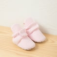 thumbnail image 5 of Baby Fleece Booties Newborn Unisex Booties Non-Slip Newborn Infant First Walkers Warm Shoes House Slippers for Baby Boys & Baby Girls Toddlers Pink 6-12 Months, 5 of 6