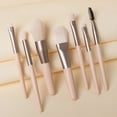 thumbnail image 1 of EGNMCR Makeup Brushes 8pcs Mini Makeup Brush Set Foundation Powder Concealers Eye Shadows Blush Cosmetic Brushes With Storage Bag Small Size Portable For Home Office Travel Outdoor Makeup Brush, 1 of 5