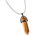 thumbnail image 1 of ORUYROP Crystal Gemstone Healing Pointed Reiki Chakra Pendant Plated Silver Necklace, 1 of 7