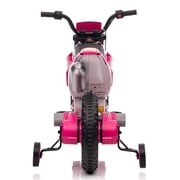 TOBBI 12V Ride on Motorcycle, Battery Powered Electric Motorcycle for Kids with Training Wheels,Ride on Toys for Kids 3-6 Boys Girls, Pink
