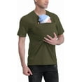 thumbnail image 4 of Kangaroo Shirt for Dad and Mom  Skin to Skin With Pouch - V Neck T-Shirt, 4 of 6