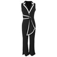 thumbnail image 3 of Women's Summer Wide Leg Sleeveless Romper - Casual Comfortable Jumpsuit for Daily Wear & Home Relax, 3 of 6