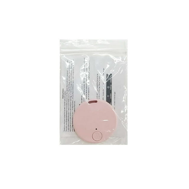 Mini Mode Intelligent Chien Animal de Compagnie Bluetooth GPS Traqueur Dispositif Anti-Perte Alarme Étiquette Sans Fil Sac Enfant Portefeuille Localisateur de Clés pour Enfant Rose-A