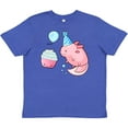 thumbnail image 3 of Inktastic Cute Axolotl Birthday with Cupcake Youth T-Shirt, 3 of 5