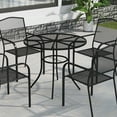 thumbnail image 4 of Mondawe 36"x 36" Steel Mesh Round Outdoor Dining Table 4-6 Seats with 1.9 inch umbrella hole for Porch Gathering, Afternoon Tea, 4 of 8