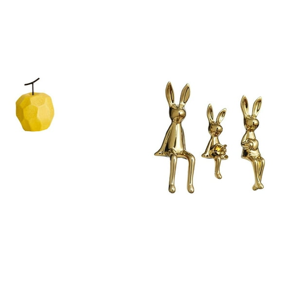 Escultura De Conejo De Porcelana Con Forma De Fruta, Adorno Geométrico Coleccionable, Centro De Mesa, Estatua De Animal Para Festival, Decoración De Gabinete De Oficina