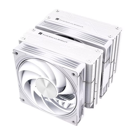 Thermalright FT140 White Frost Tower Air Cooler with Full Reflow Soldering, Seven Heat Pipes, Dual LCP Performance Fan