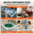 thumbnail image 6 of KFFKFF 35.4‘’ Foldable Multifunctional Square Game Table Portable Domino Game Table  with 4Cup Holders/4 Chip Trays with Wear-Resistant Green Tabletop, 6 of 10