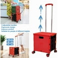 thumbnail image 3 of ATTACK SHARK Foldable Utility Cart with 4 Rotate Wheels, Red, 3 of 9