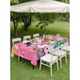thumbnail image 3 of Outdoor Tablecloth with Umbrella Hole and Zipper, Pink Snowman Christmas Rectangle Table Cloth 54x80 Inch Waterproof Tablecloth, Xmas Tree Ball Winter Snowflake Picnic Table Cover for Patio Camping, 3 of 7